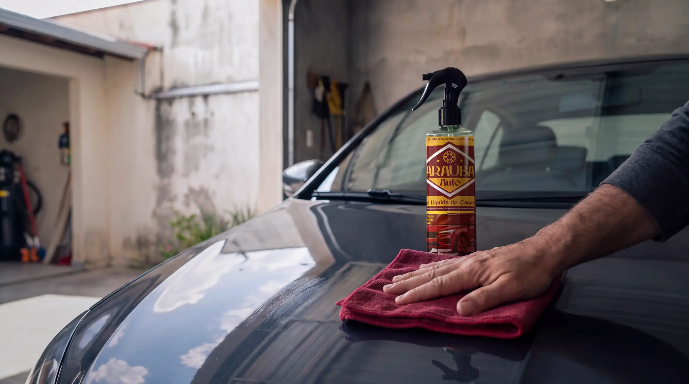 Aplicação do Araúba Auto na lataria de um carro